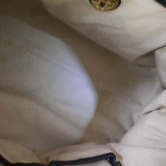 Tory Burch Black and Tan Structured Tote - Picture 5 of 9